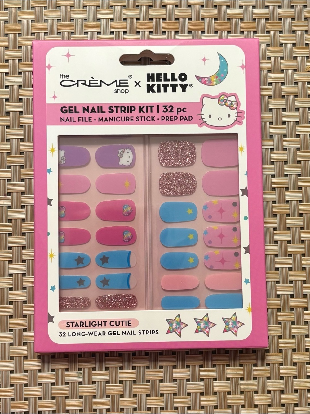 Starlight Cutie Gel Nail Strip Kit - Pink, Blue, Purple